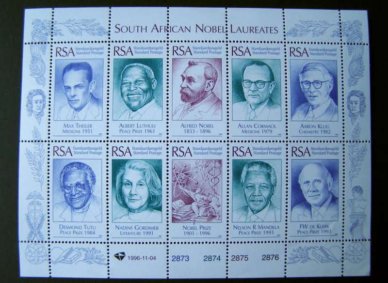 SOUTH AFRICA Mint Set - Nobel Laureates 1996