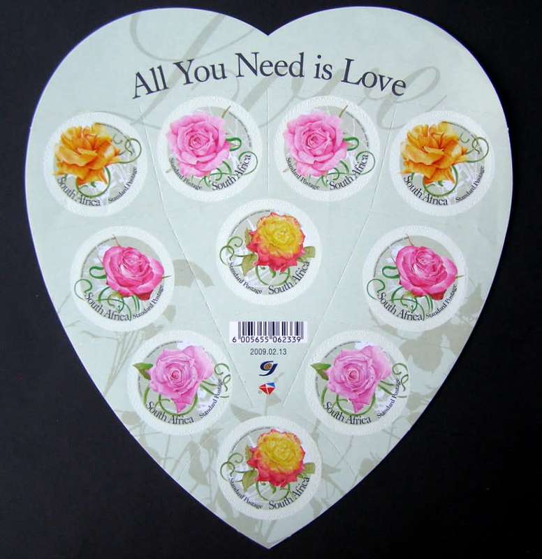 SOUTH AFRICA Mint Sheet - All You Need is Love 2009 //Roses//Flowers