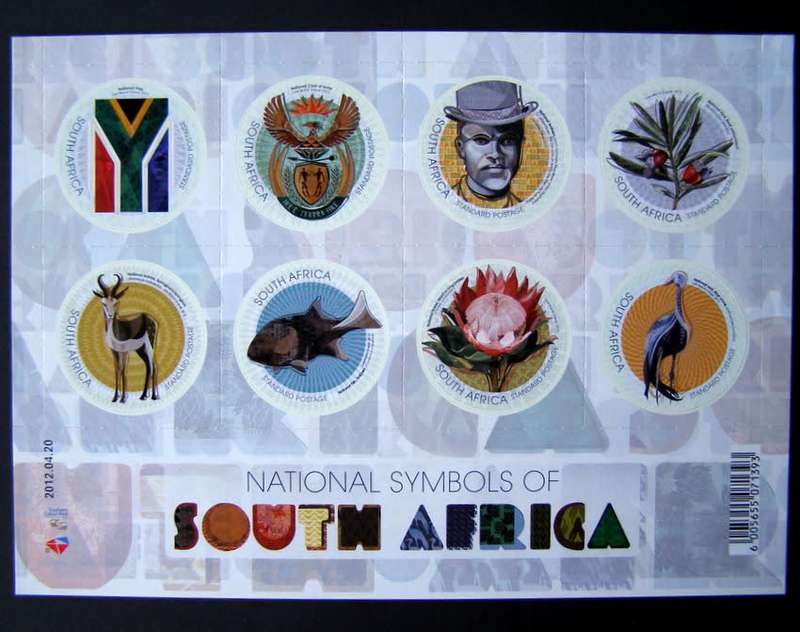 SOUTH AFRICA Mint Set (Self-Adhesive) - National Symbols 2012 Birds//Flowers//Fish//Flags
