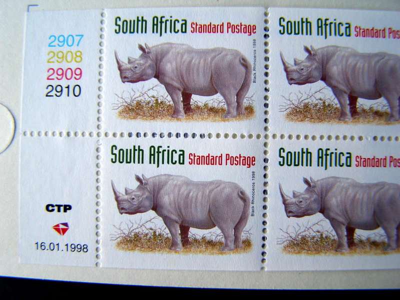 SOUTH AFRICA Mint Booklet - 6th Definitive Redrawn Rhino 1998