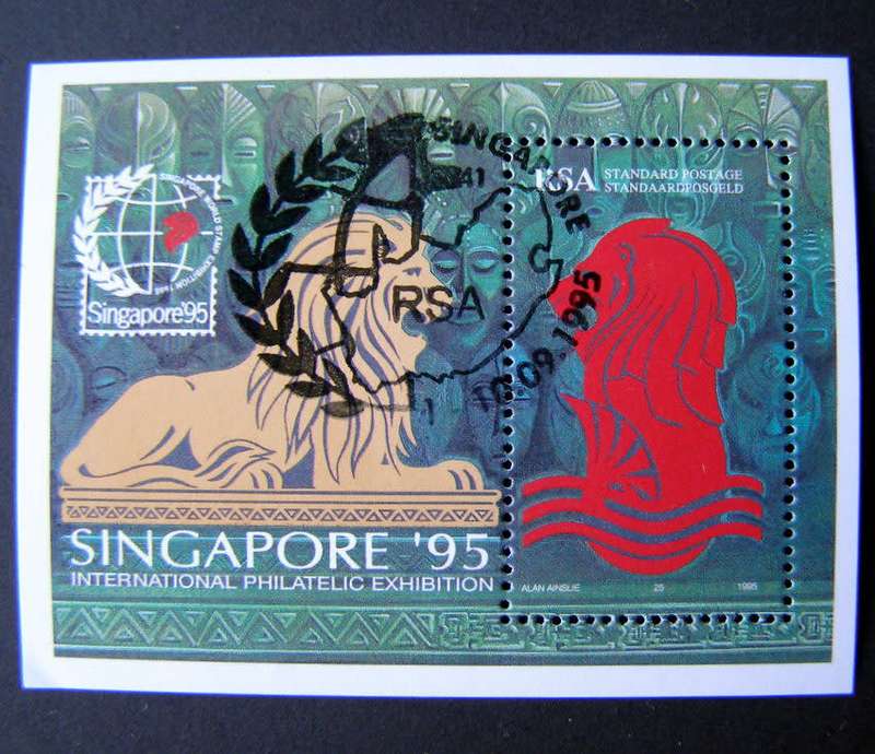 SOUTH AFRICA Miniature Sheet (CTO)- World Philatelic Exhibition Singapore 1995
