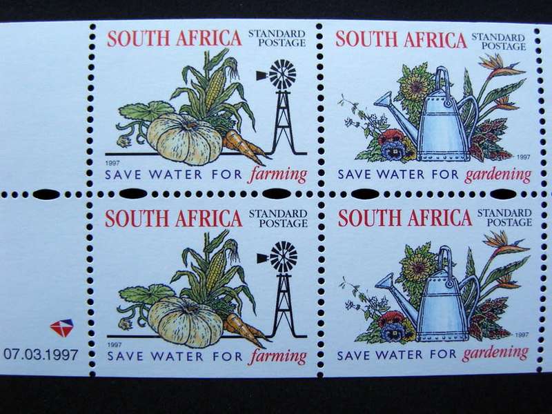 SOUTH AFRICA Mint Booklet Pane - Save Water 1997
