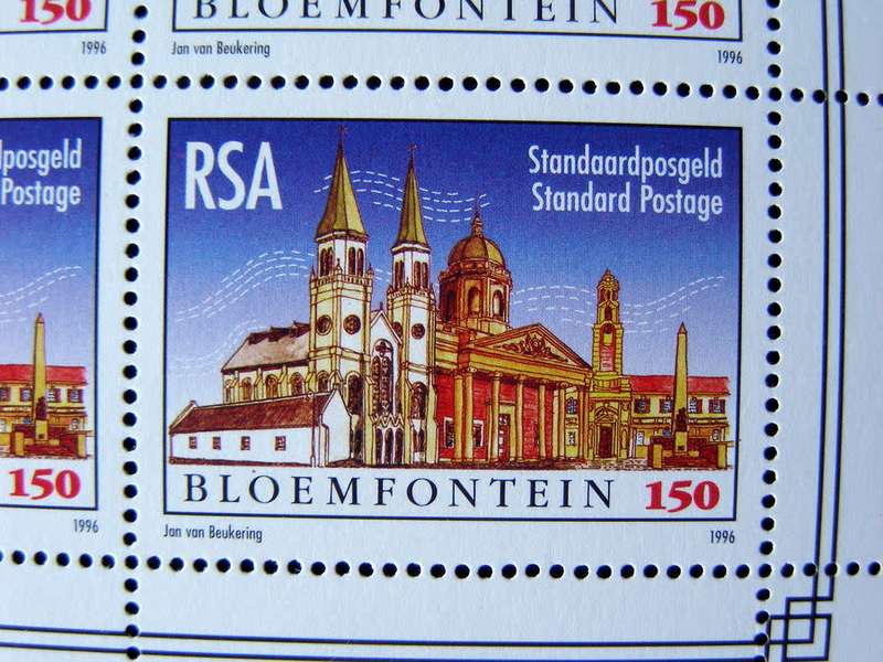 SOUTH AFRICA Mint Control Block - 150th Anniv. of Bloemfontein 1996