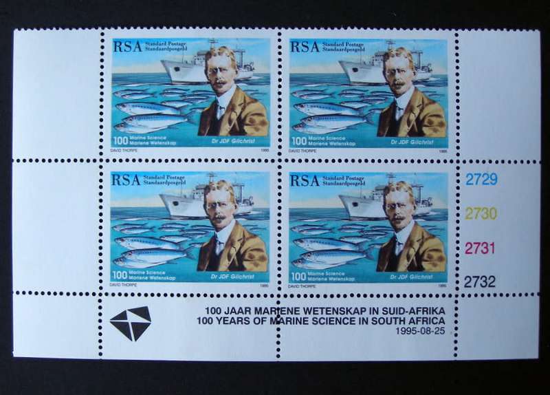 SOUTH AFRICA Mint Control Block - 100 Years of Marine Science in S.A. 1995