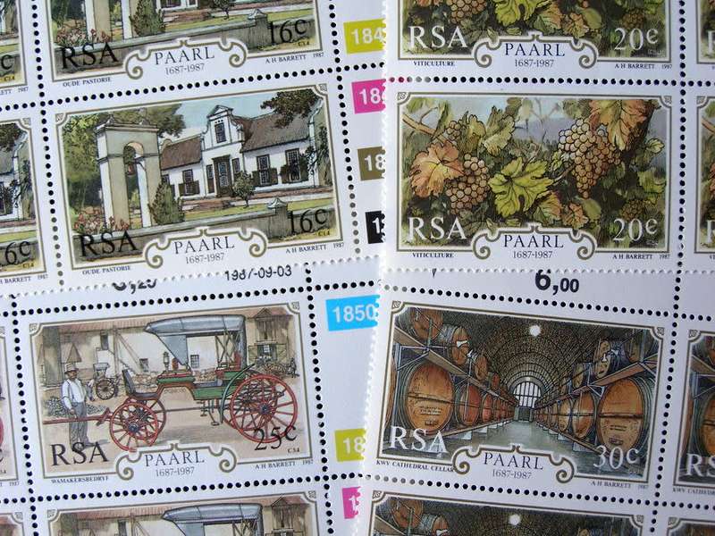 SOUTH AFRICA Mint Control Block Set - 300th Anniv. of Paarl 1987