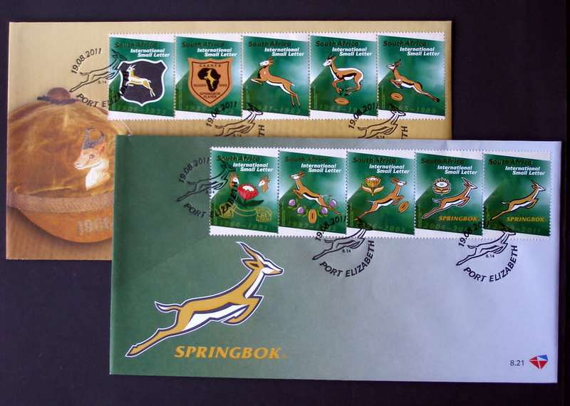 SOUTH AFRICA Cover Set - Evolution of the Springbok Rugby Emblem 2011