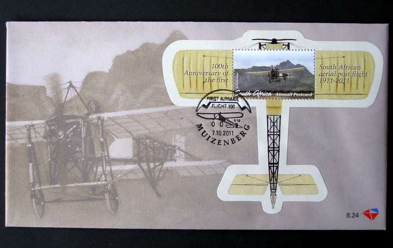 SOUTH AFRICA Cover - Centenary of First Aerial Post Miniature Sheet 2011