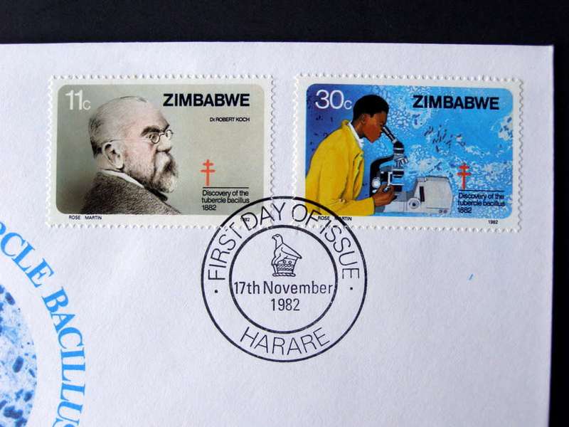 ZIMBABWE Cover - Tubercule Bacillus Discovery Centenary 1982