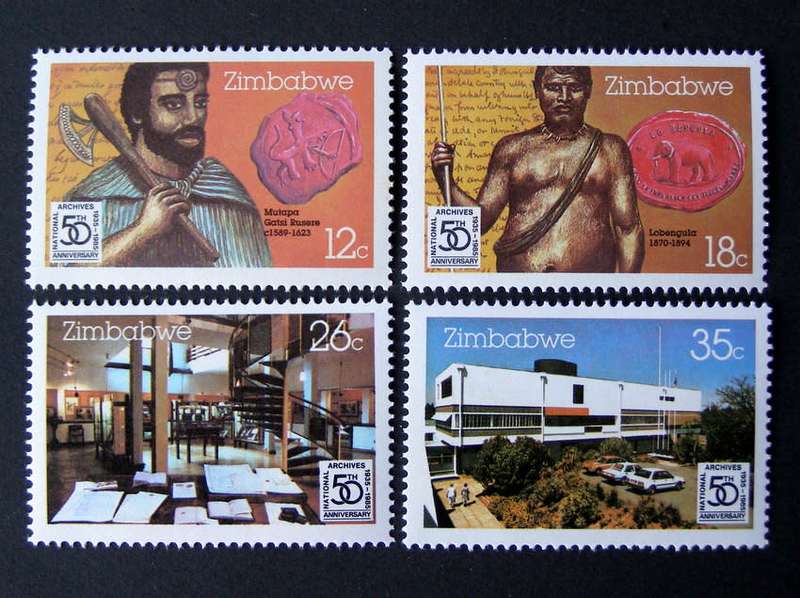 ZIMBABWE Mint Set - 50th Anniv. of National Archives 1985