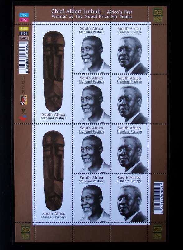 SOUTH AFRICA Mint Folder - 50th Anniv. of Albert Luthuli`s Nobel Peace Prize 2011