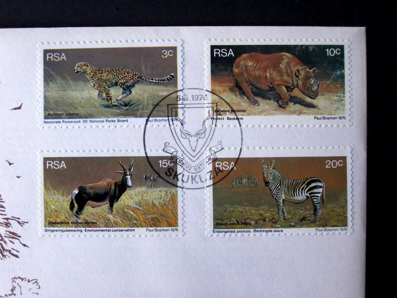 SOUTH AFRICA Cover - Environmental Conservation 1976 //Animals