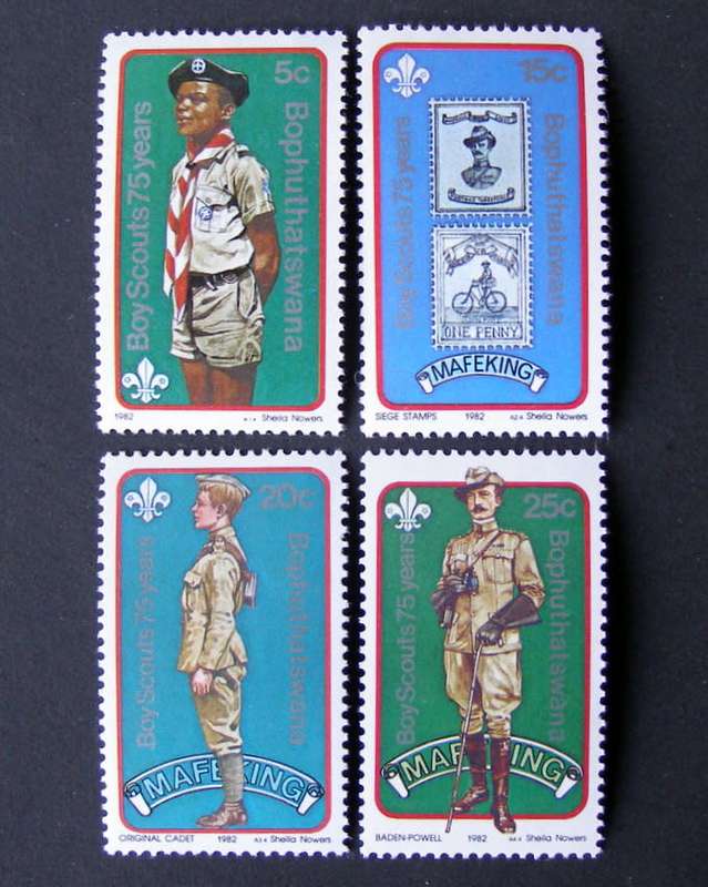 BOPHUTHATSWANA Mint Set - 75th Anniv. of Boy Scouts 1982