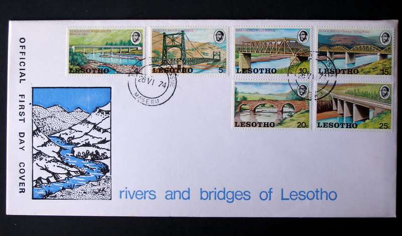 LESOTHO Cover - Rivers and Bridges 1974
