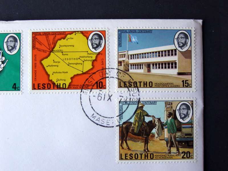 LESOTHO Cover - Centenary of U.P.U. 1974