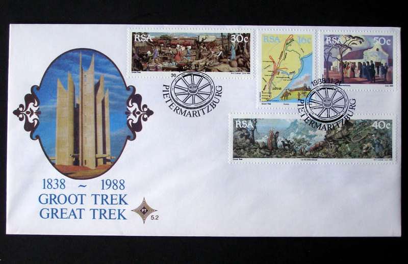 SOUTH AFRICA Cover - 150th Anniv. of Great Trek
