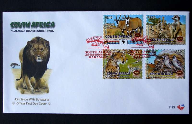 SOUTH AFRICA Cover - Kgalagadi Transfrontier Park 2001 //Birds//Animals