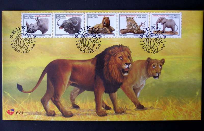 SOUTH AFRICA Cover - Big Five Additional Values to the 6th Definitive 1996