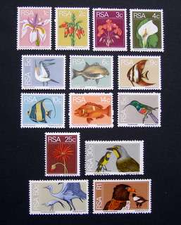 SOUTH AFRICA  - 1974 Definitive Series - Part Mint Set