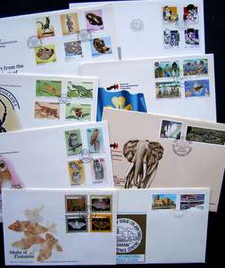 ZIMBABWE - 8 First Day Covers, 1986-88  **R375**