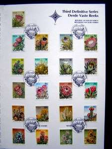 SOUTH AFRICA First Day Folder - Protea Definitive, 1977