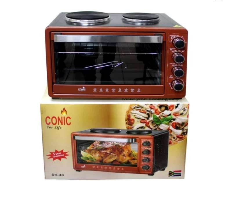 48L Mini Oven with 2 Cooking Hotplates