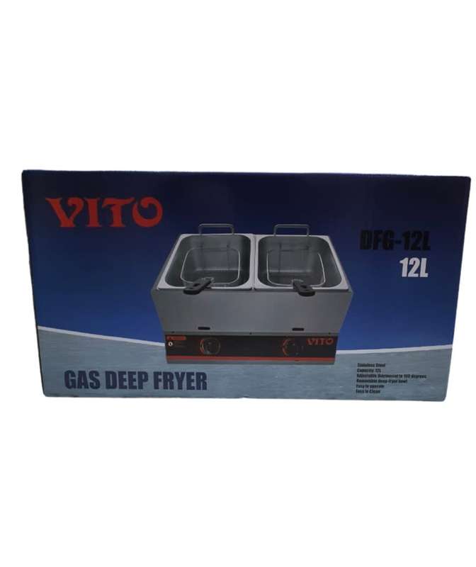 Vito-Gas Fryer Double 6lt+6lt