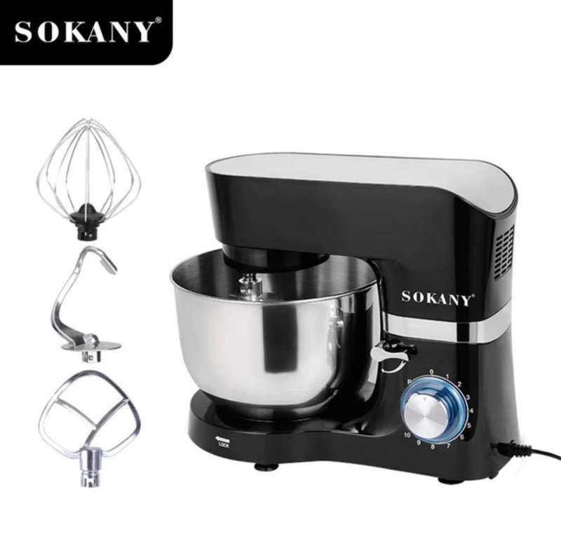 Sokany Powerful 1500W Stand Mixer with 10 Speed Adjustment & Overheat Protection