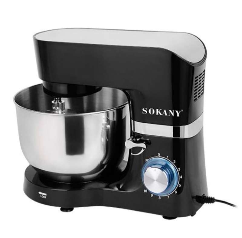 Sokany Powerful 1500W Stand Mixer with 10 Speed Adjustment & Overheat Protection