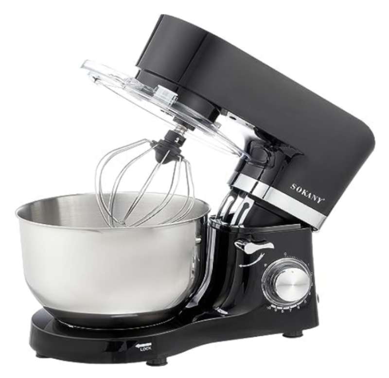 Sokany Powerful 1500W Stand Mixer with 10 Speed Adjustment & Overheat Protection