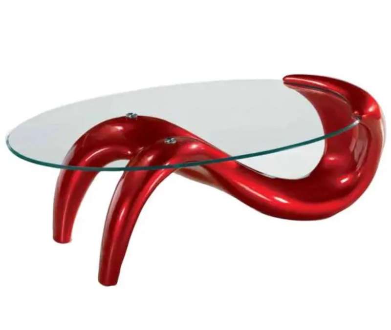 Coffee Table Mermaid Oval Glass