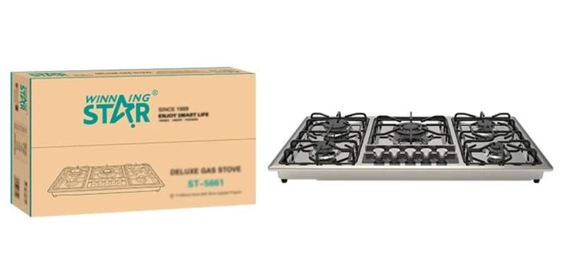 Winning Star- 5 Burner Deluxe Gas Stove