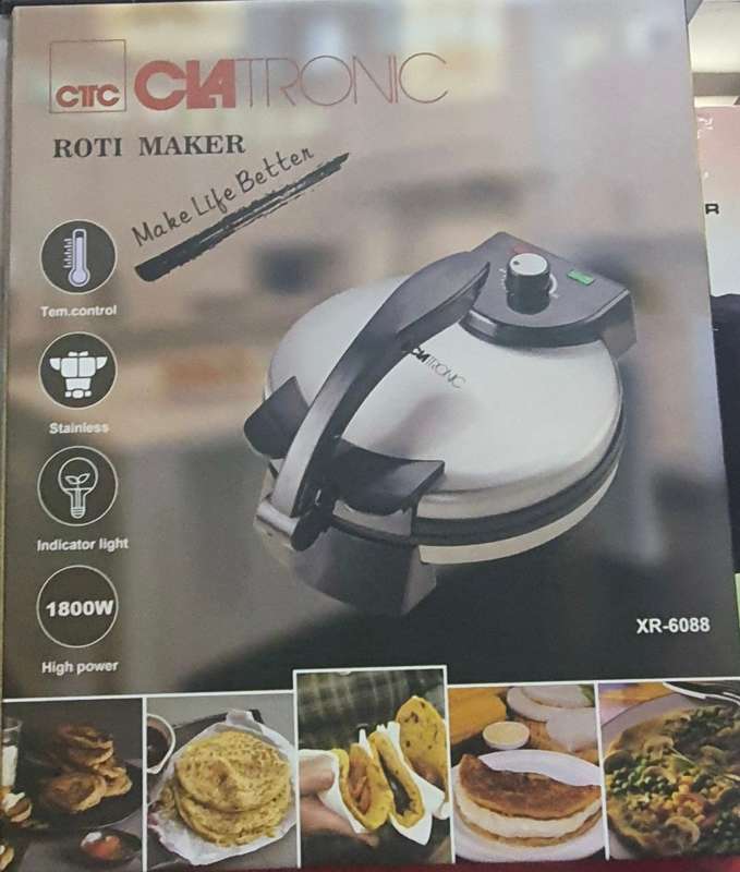 Electric Roti Maker - 1800w - double sided heat - even heat distribution