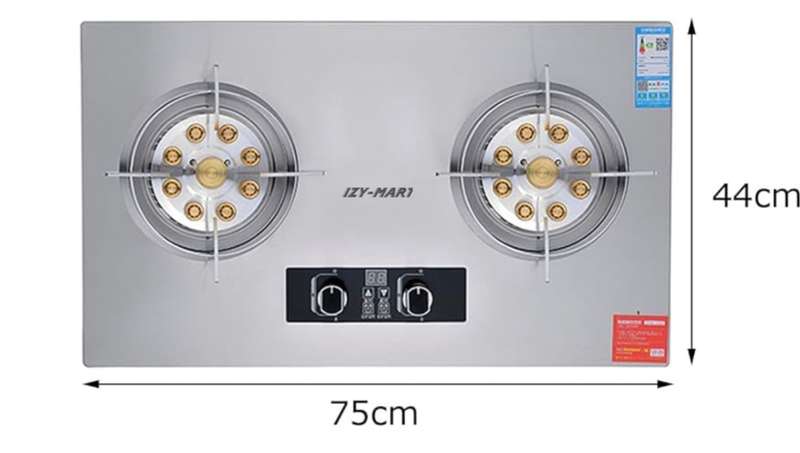 Drop-in 2 Burner Gas Cooktop Stainless Steel