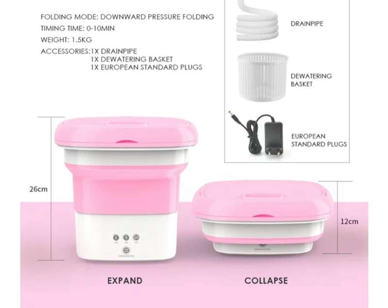 Portable Folding Laundry Ultrasonic Semi-automatic Clothes Washing Machine