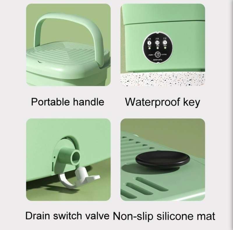 Portable Folding Laundry Ultrasonic Semi-automatic Clothes Washing Machine