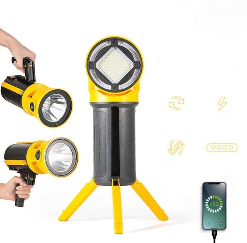 Multi-Function Flashlight Portable LED Searchlight COB Handhold Lamp
