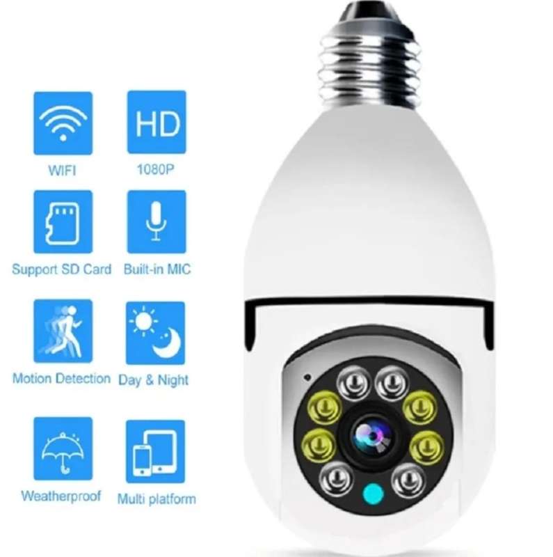 ANDOWL 4K HD Wifi IP Bulb Type Smart Camera  High-Definition