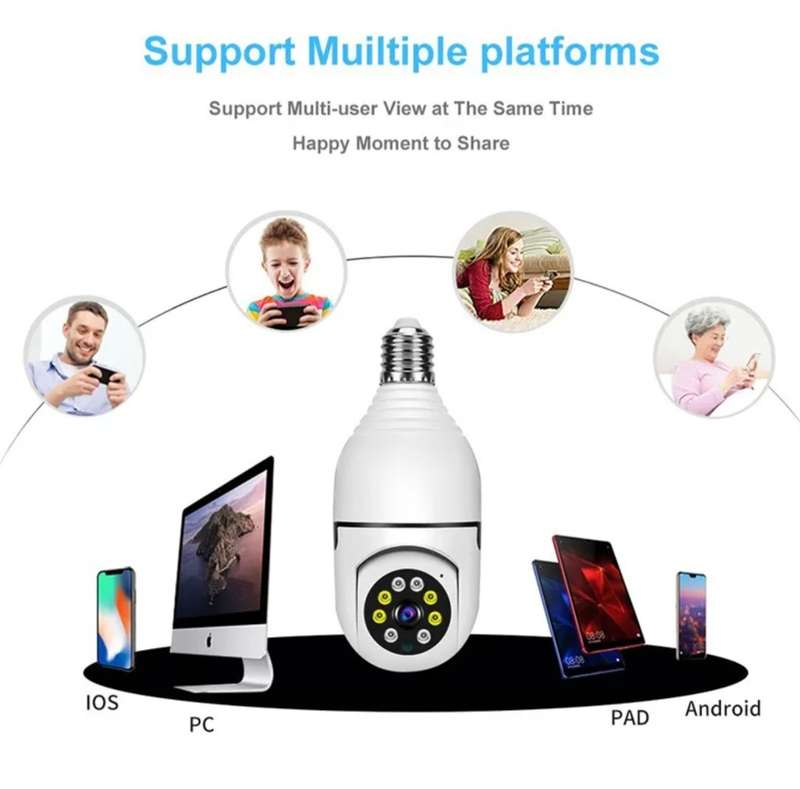 ANDOWL 4K HD Wifi IP Bulb Type Smart Camera  High-Definition