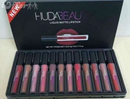HUDA BEAUTY LIQUID MATTE LIPSTICK BOX SET - 12 SHADES