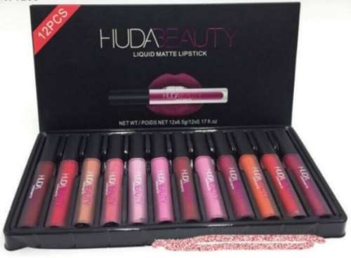 HUDA BEAUTY LIQUID MATTE LIPSTICK BOX SET - 12 SHADES