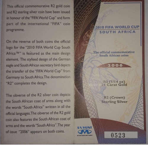 2006 FIFA Collectors gold and silver coins set