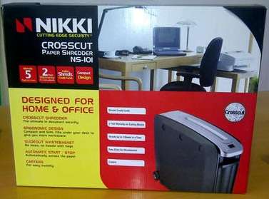 NIKKI Crosscut Paper Shredder