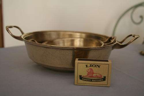 Heavy Solid Brass Bowl Set.