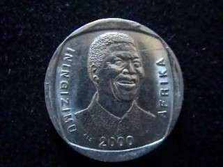 4 x Smiley 2000 R5 Mandela coin - Excellent condition like new bid per coin