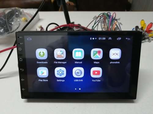 7 inch universal double din android players with gps + reverse camera