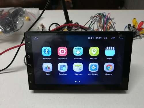 7 inch universal double din android players with gps + reverse camera