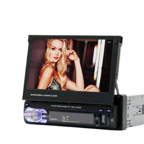 7 Inch 1 DIN Car Stereo Radio Auto MP5 MP4 MP3 DVD Player Retractable bluetooth Touch Screen USB AUX