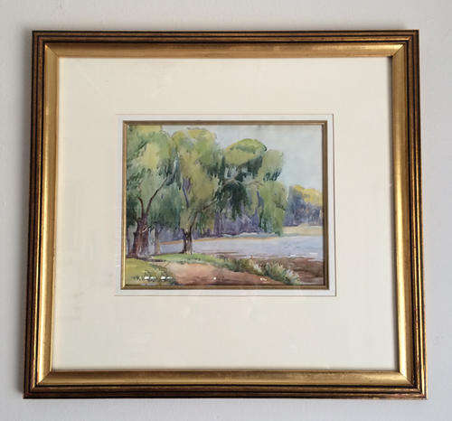 Crazy R1 start!! Original 1960's Turner watercolour of Flinder Lake, Transvaal