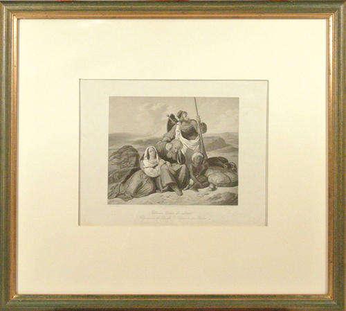 Crazy R1 start - Original 1851 religious steel engraving by Albert Payne, after Stilke - FRAMED