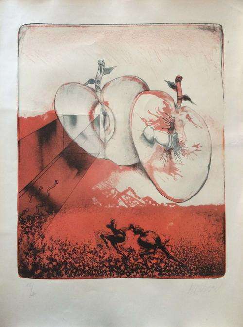 Original Roland Bugnon (Swiss) signed lithograph - unframed